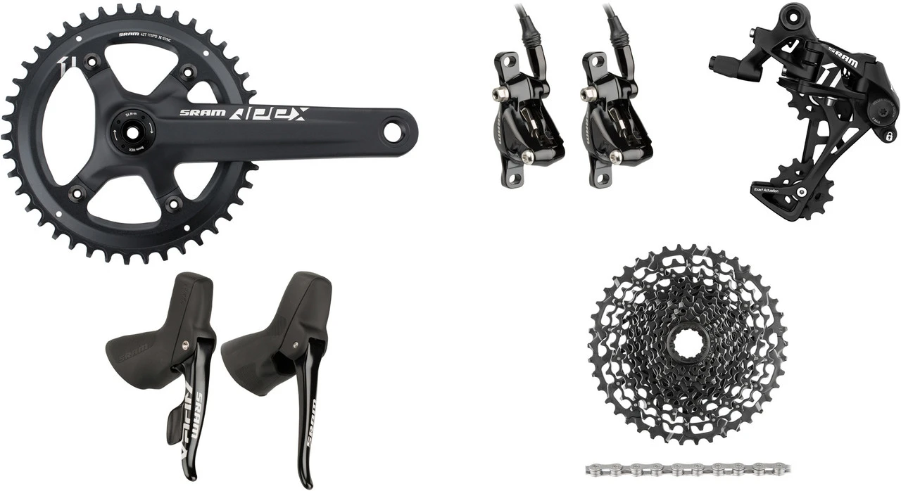 SRAM Apex 1 PM Gruppe 1x11 42 BB30 Hydr. Scheibenbremse