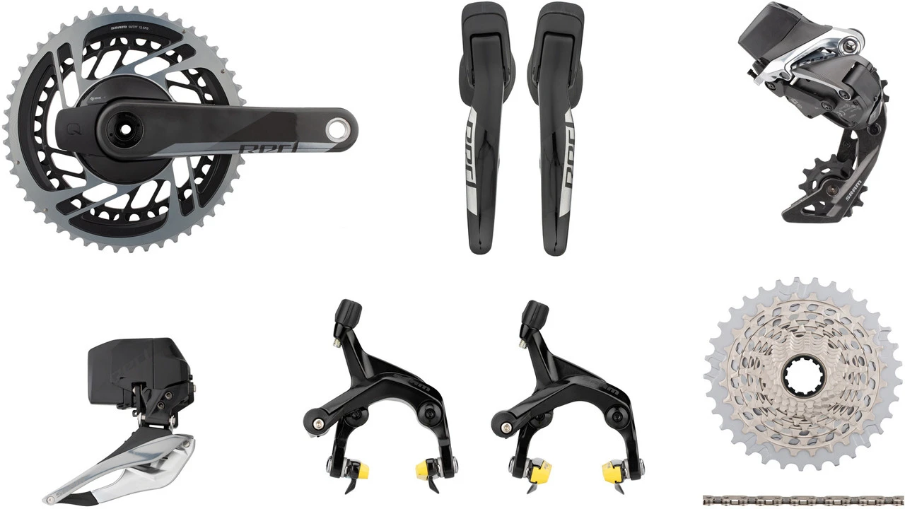 SRAM Red ETap AXS Road Powermeter Gruppe 2x12-fach 37-50 Mit Direct Mount