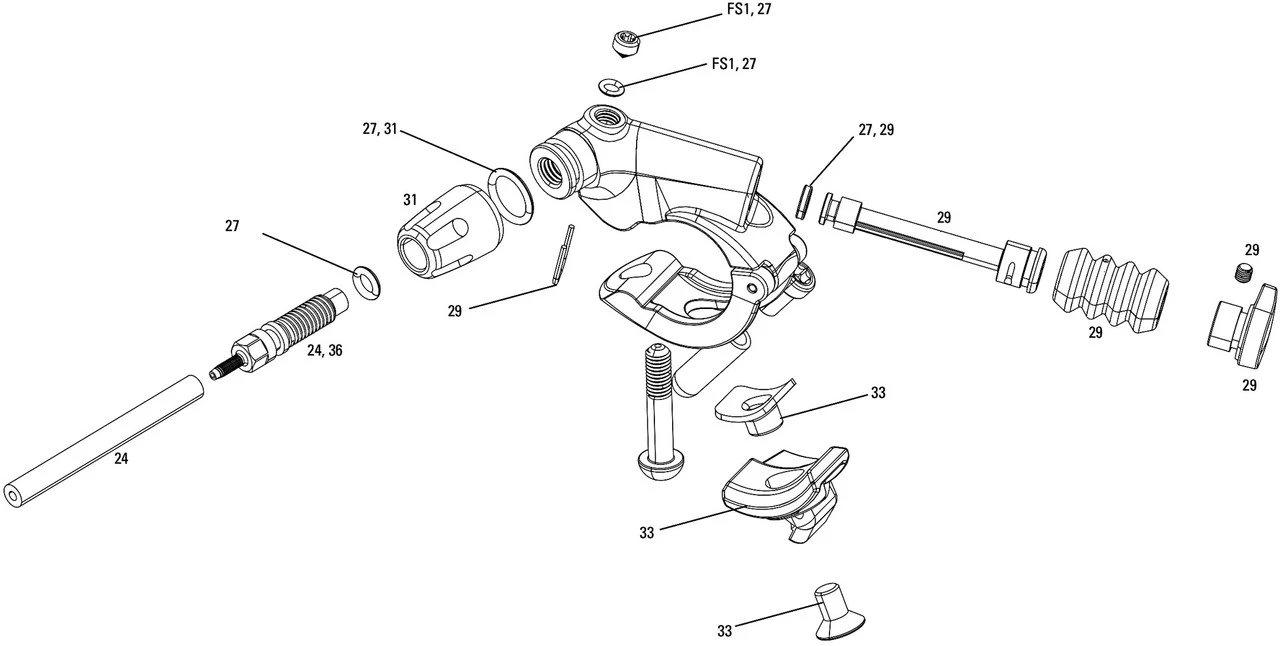 ROCKSHOX Ersatzteile Reverb Remote (A1 / 2011-2013)